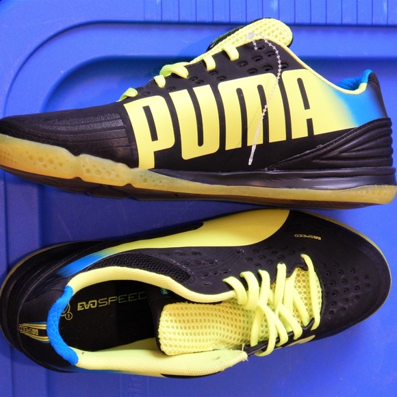 Puma athletic shoes EVO SPEED Black Yellow 8.5 New DISCOUNT SHIPPING!! main image 2